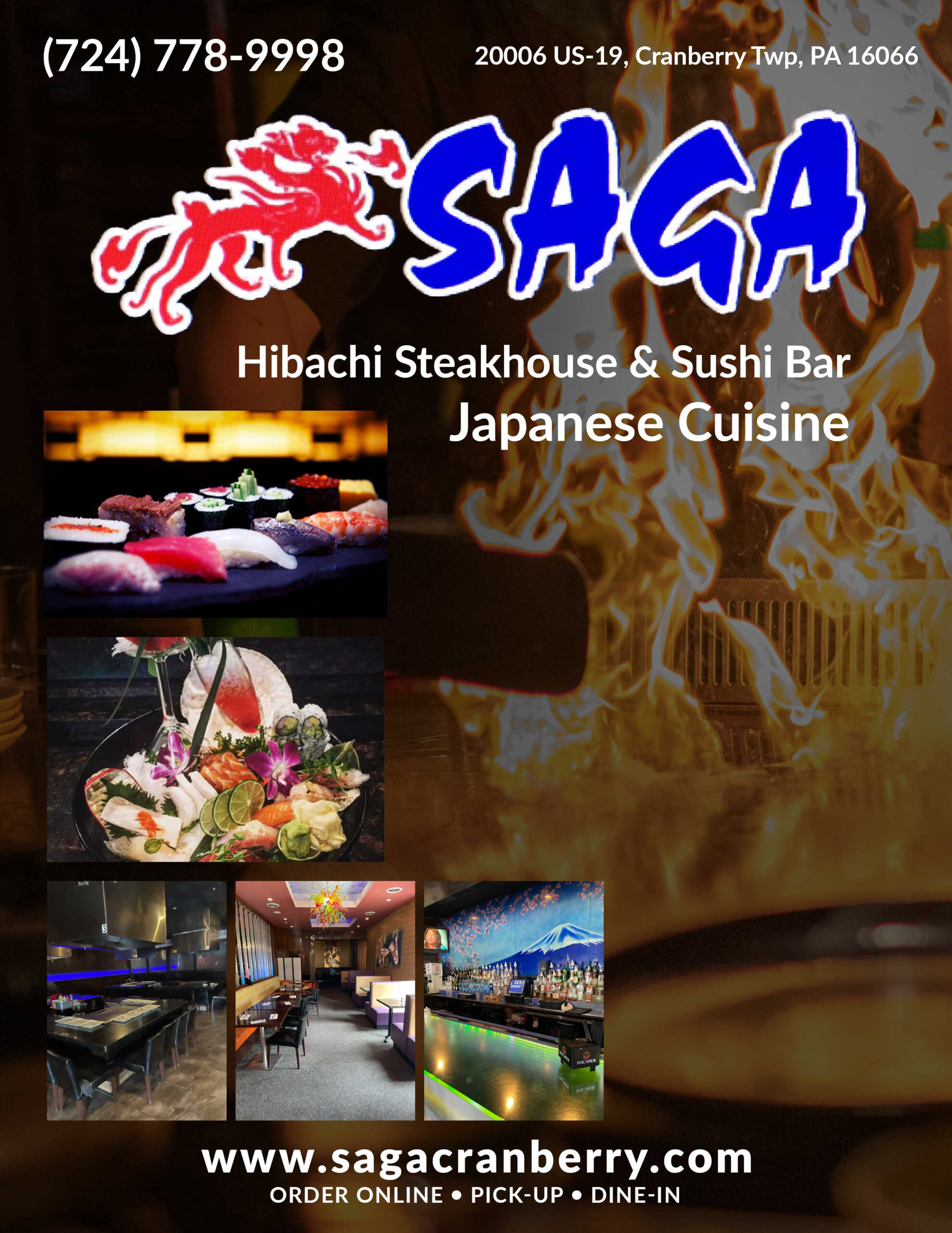Saga Hibachi Steak, Seafood and Sushi Bar