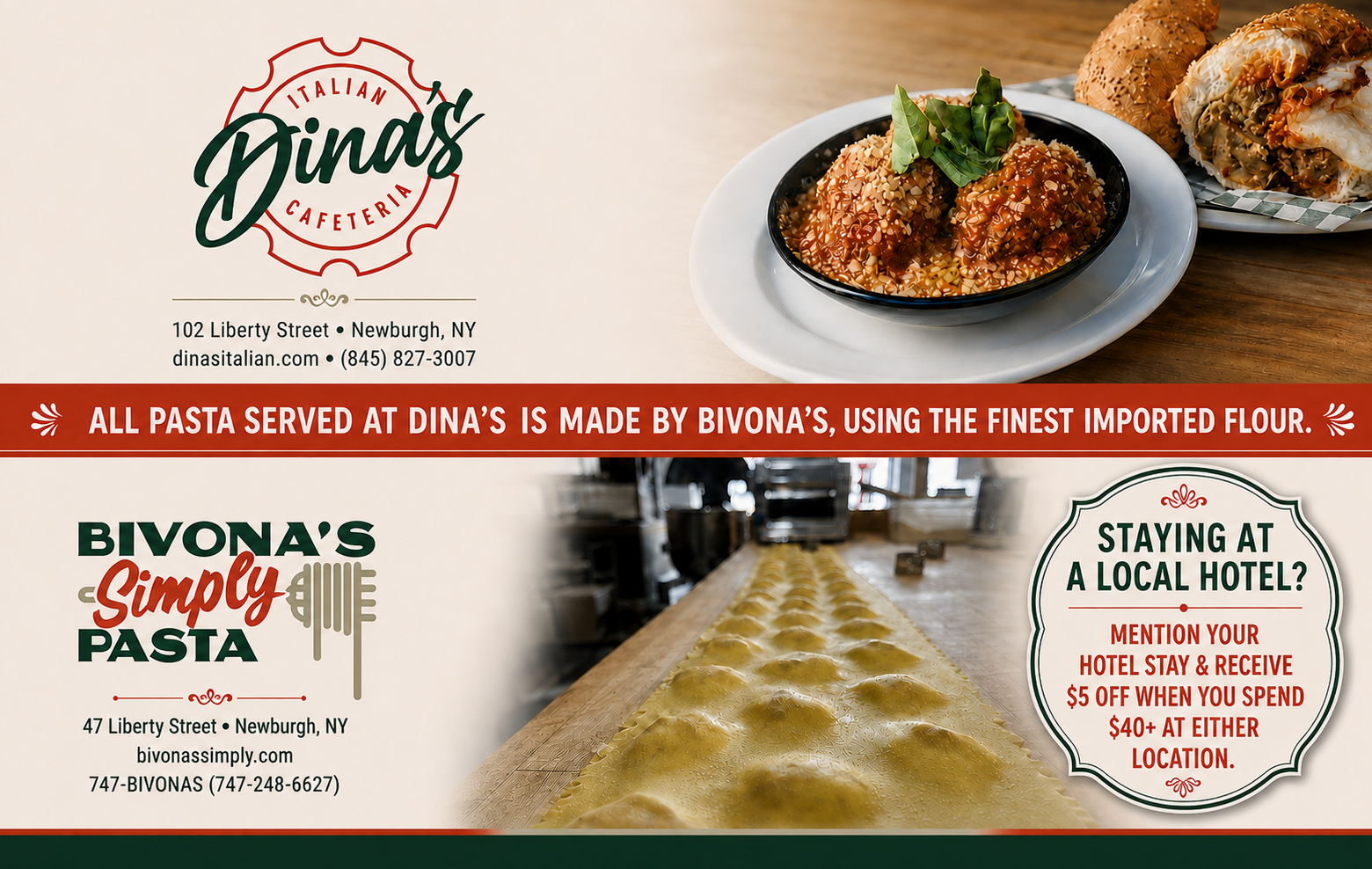 Dina's Italian Cafeteria advertisement
